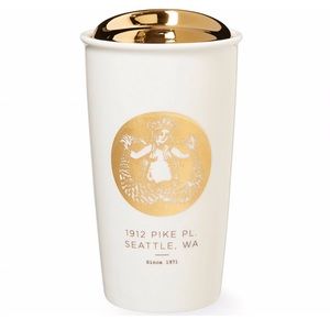 Starbucks 2015 Gold Mermaid 1913 Pike Place Cup